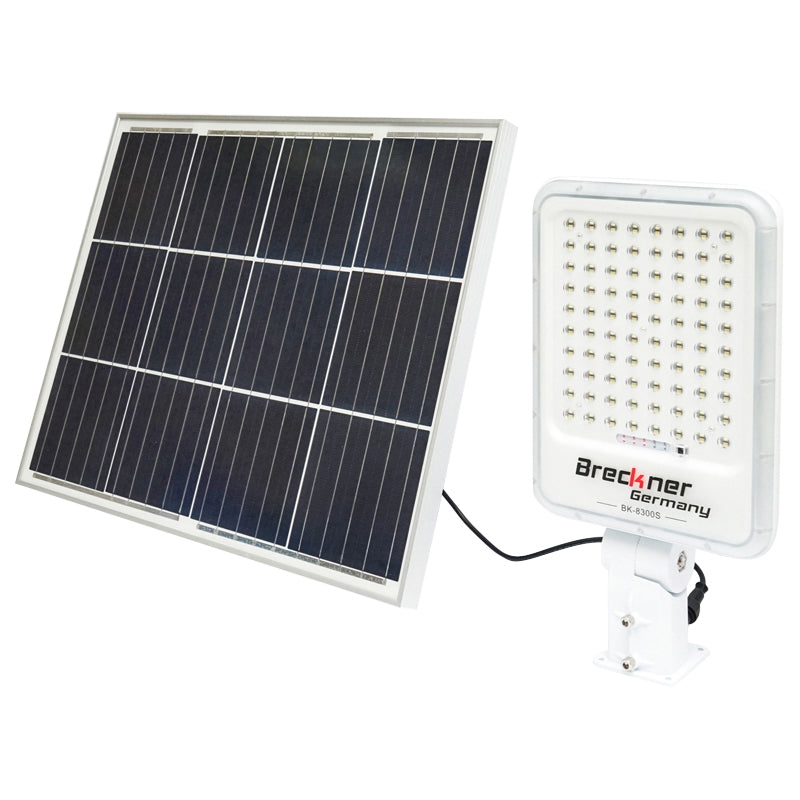 30W LED projector with solar panel and 3.2V/40Ah battery and articulated support Breckner Germany