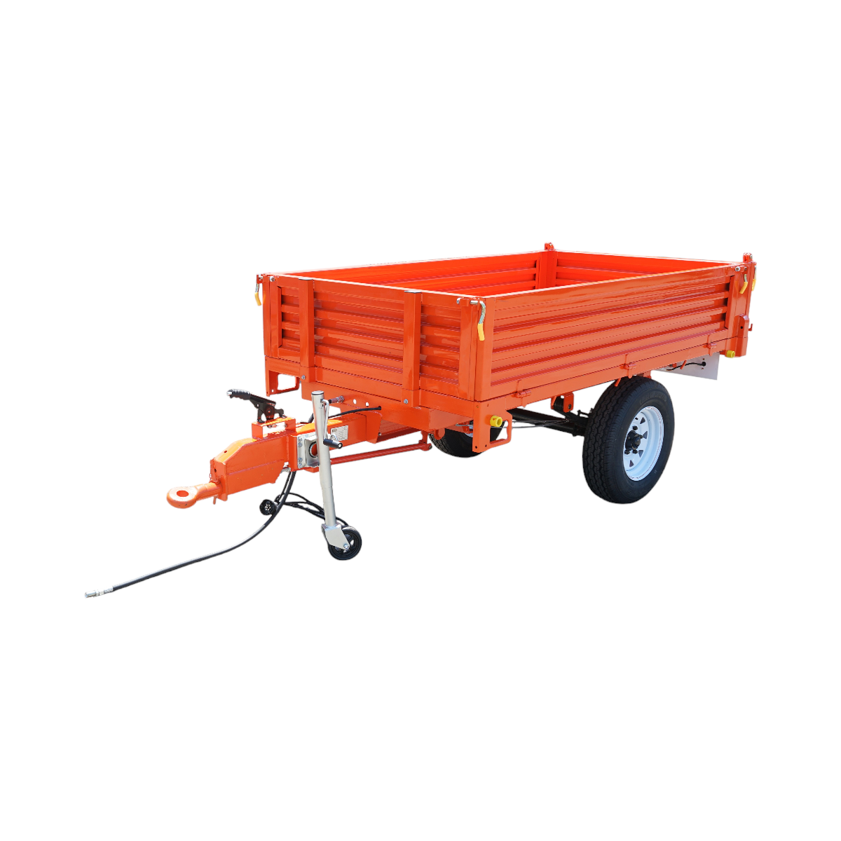 1.5T tipping trailer with electrical system, single axle, and 185R14 tires