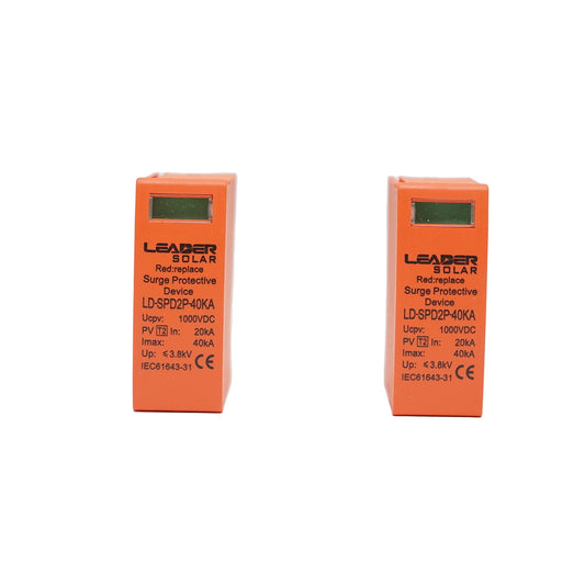 Set of 2 cartridges for DC surge discharge SPD 2P-40KA 1000V Leader