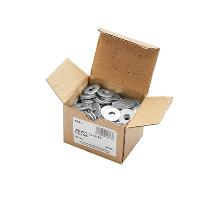 Zinc-coated washers DIN 9021-4.8 M5 200 pcs