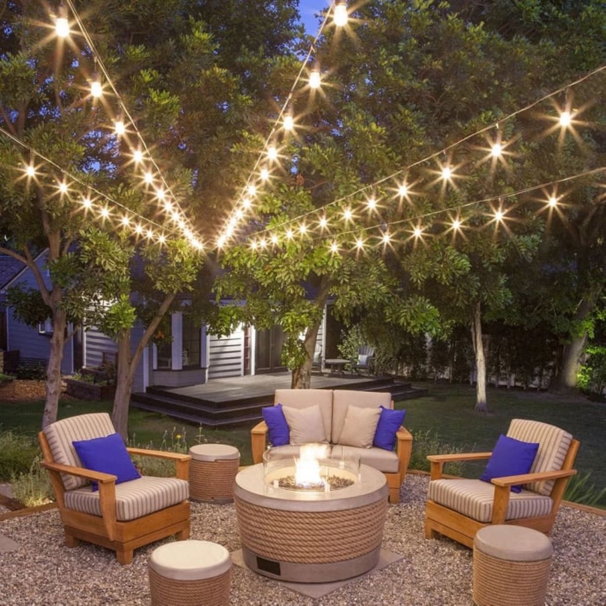 Outdoor LED lighting system with 12 E27 sockets, 6m cable, 220V IP44 Breckner Germany
