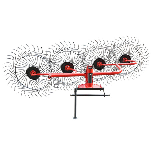 Sun-type rake with 4 rotors, diameter 1400 mm.