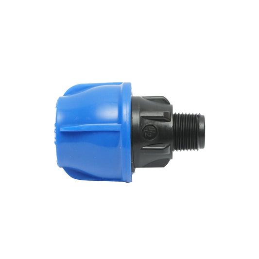 Compression fitting with external thread D25mmx1/2 inch, PN16 for irrigation systems