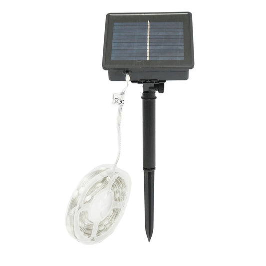 LED strip with solar panel 5V, 5m, RGB+IC remote control IP65 Breckner Germany