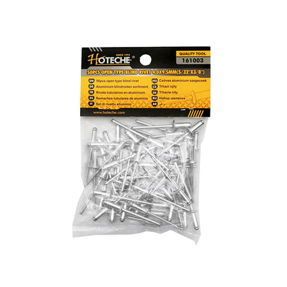 Aluminum pop rivets 4x9.5mm 50 pcs Hoteche