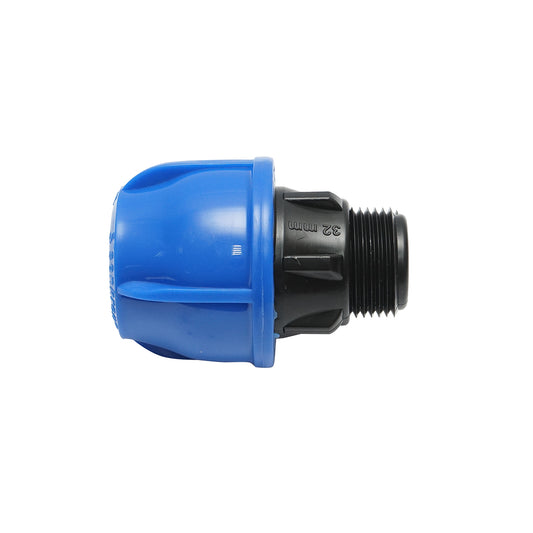 Compression fitting with external thread D32mmx1 inch, PN16 for irrigation systems