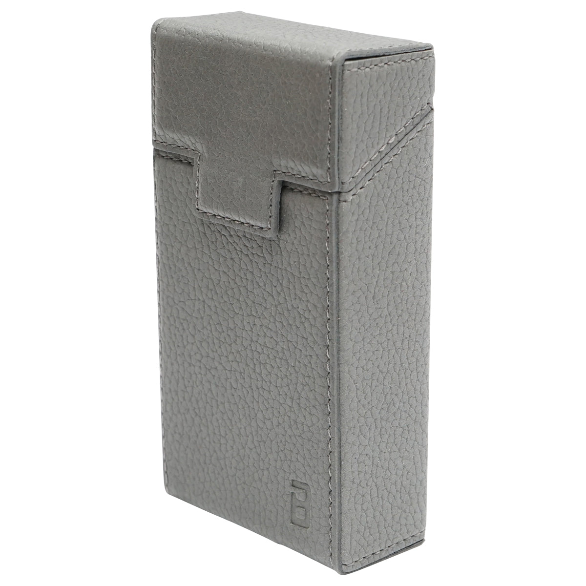 Gray leather case for P21 Breckner cigarette pack