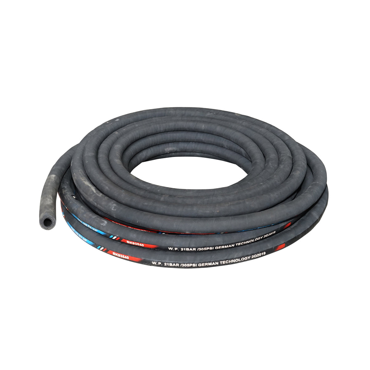 Hydraulic pressure hose reel 25m with double textile insert DN19 (int. FI19 / ext. FI35) SAE100 R4 3/4