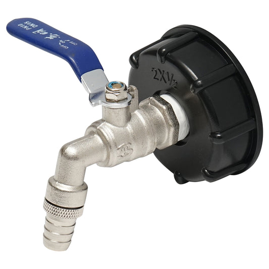 1/2 brass drain tap for IBC tank with 60 mm internal thread Autospeed