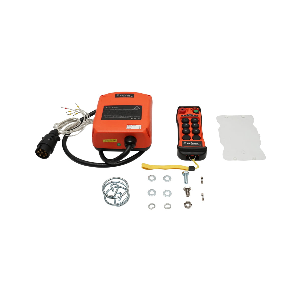Wireless remote control for Forestry Tractor winch 12-24V with hold function without motor pedal Breckner Germany