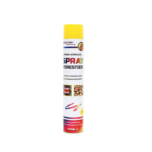 Yellow forest marking spray paint 750ml Breckner Germany