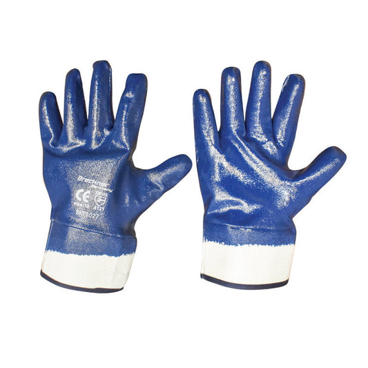 Completely blue rubber work gloves size 10 Breckner Germany