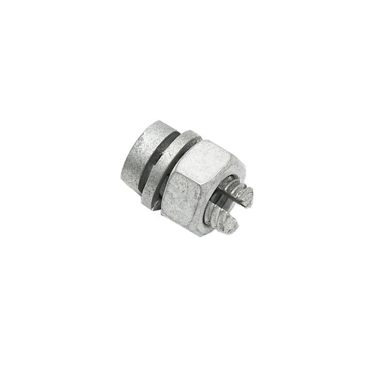 Electric wire connector through threading for electric fence
