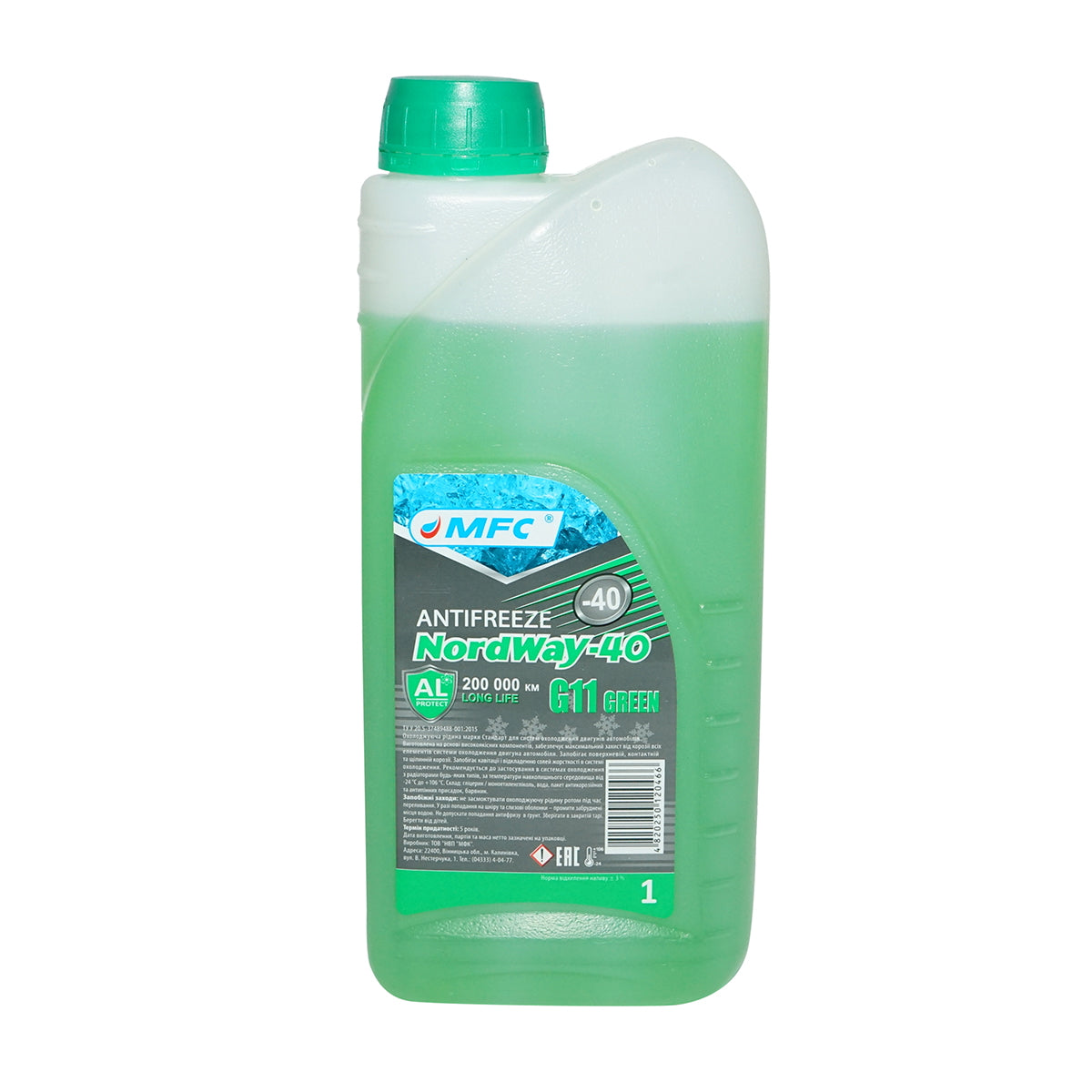 Concentrated green antifreeze G11 -40 degrees 0.87 Kg NordWay