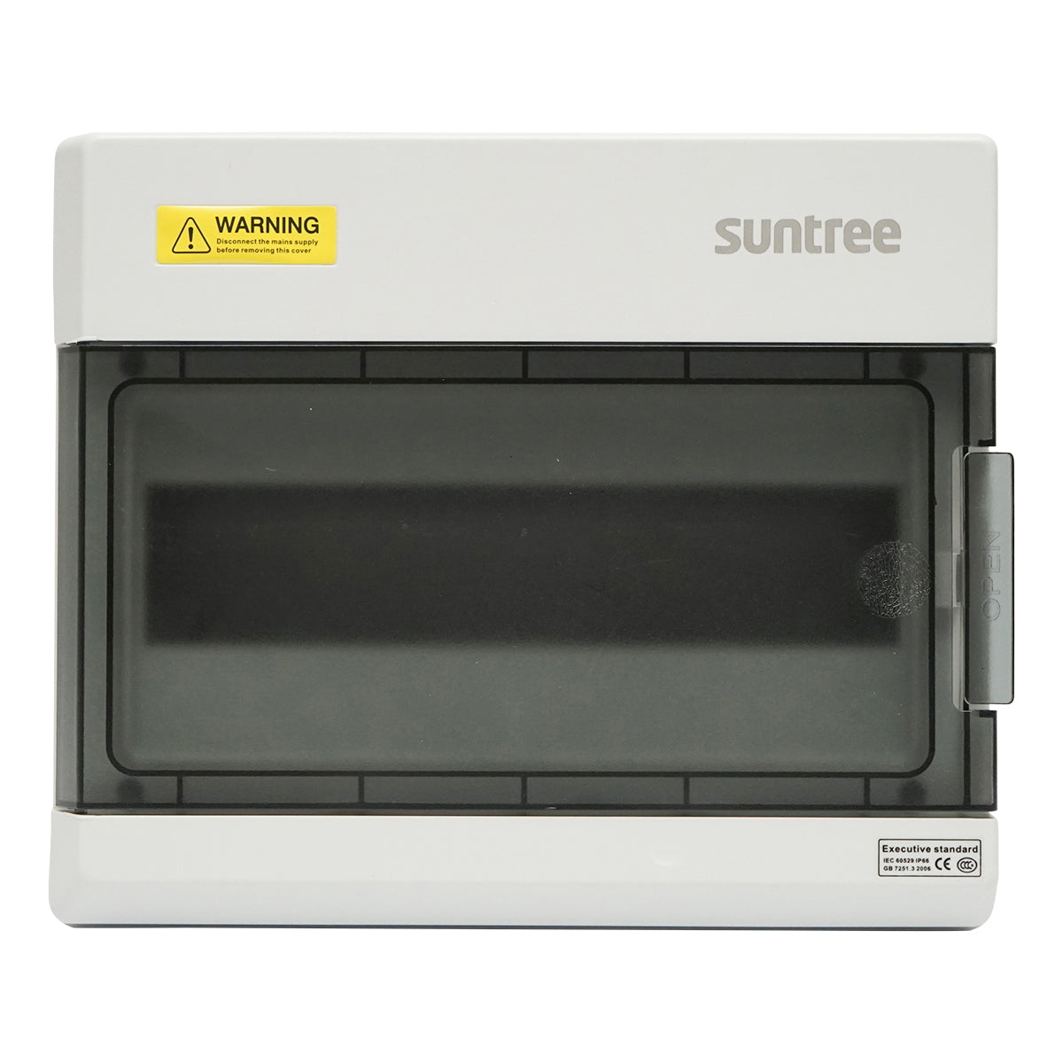 Single row fuse box, 12 modules IP66 Suntree