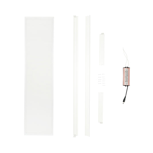 Slim LED panel 48W, 220V, IP20, 6500K, 1200x300mm with applied mounting frame Breckner Germany
