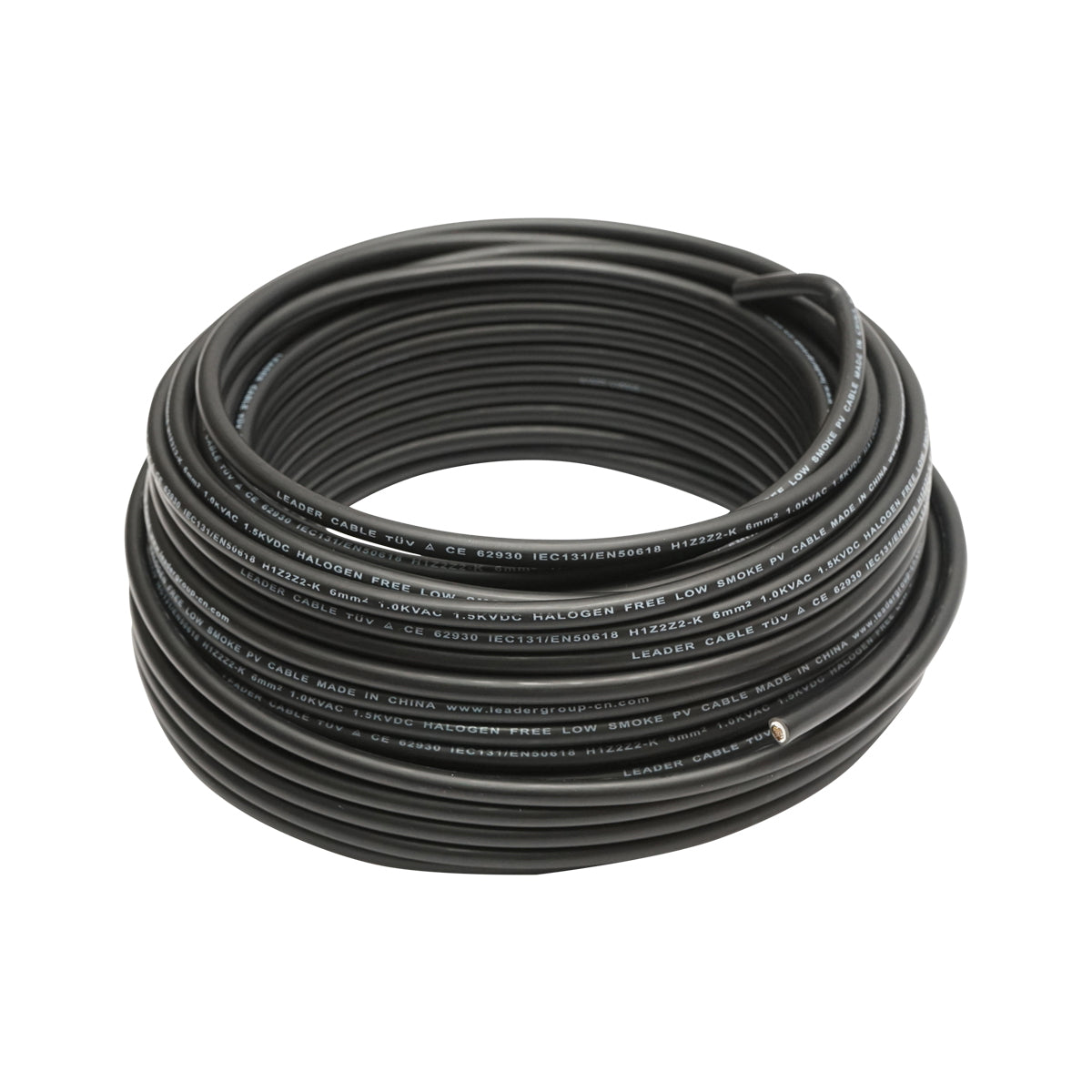 Solar panel cable roll 6mmx50m black 1.5KV, H1Z2Z2-K Breckner Germany