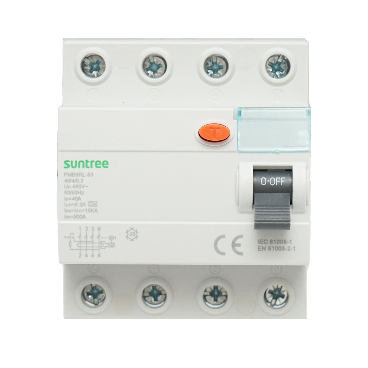 Automatic differential switch 4P 40A 30mA 6kA, type A Suntree