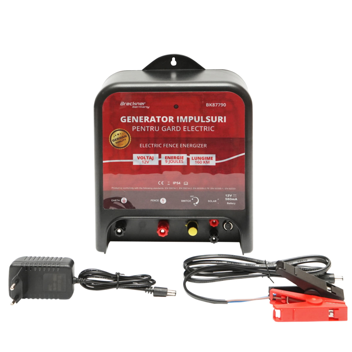 DC pulse generator device 12/220V, 9 Joules, 160km for electric fence Breckner Germany
