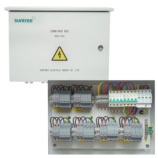 Protection fuse box equipped for 380V photovoltaic systems 20-30KW DC/AC with 6 strings 63A, IP65