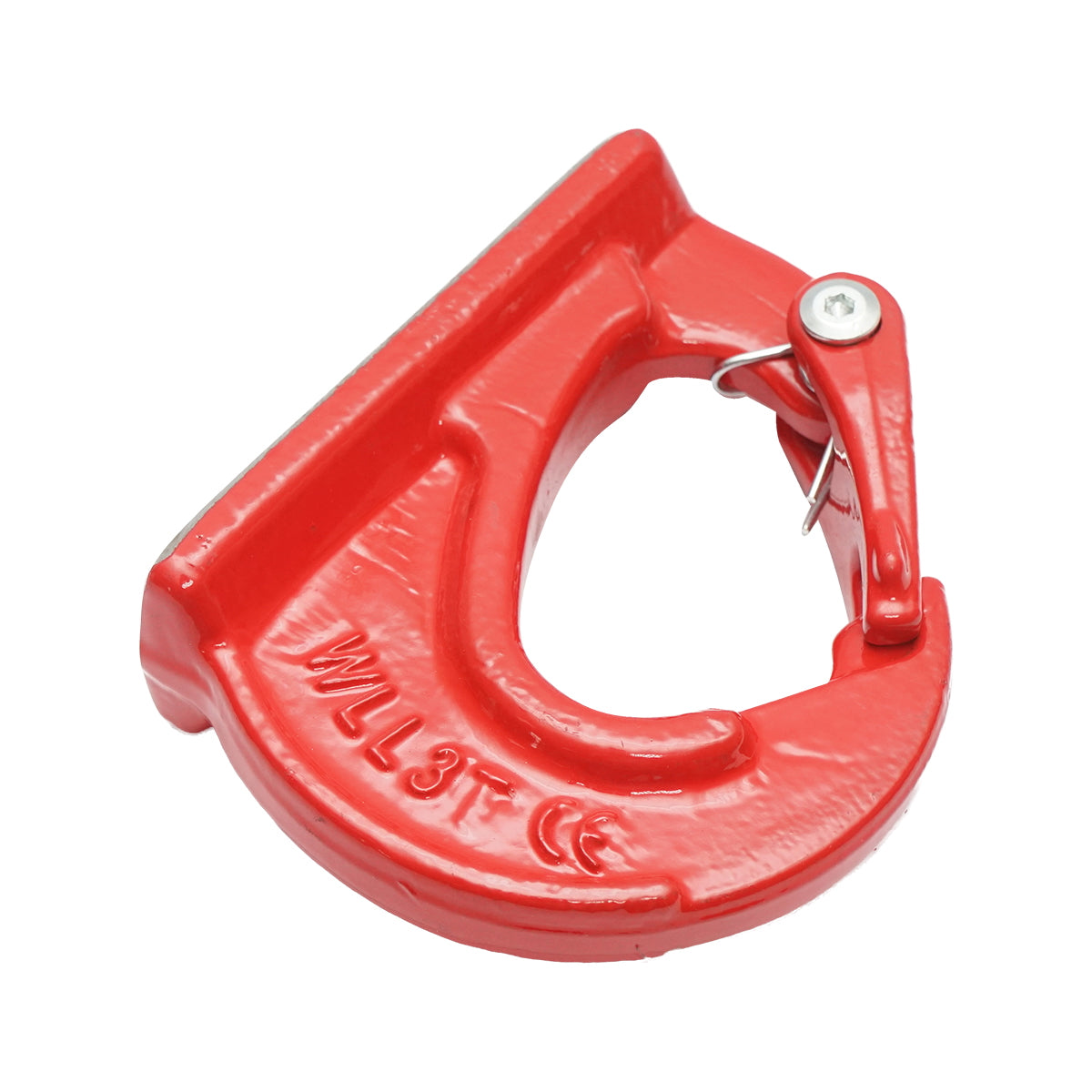 Weldable hook with a safety factor of 3T for heavy machinery