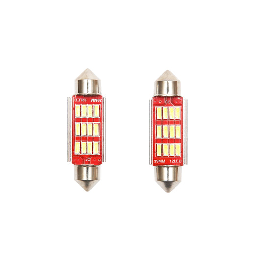 Set of 2 SMD SOFIT LED bulbs 39/12mm 12V 0.145A cold light Breckner Germany