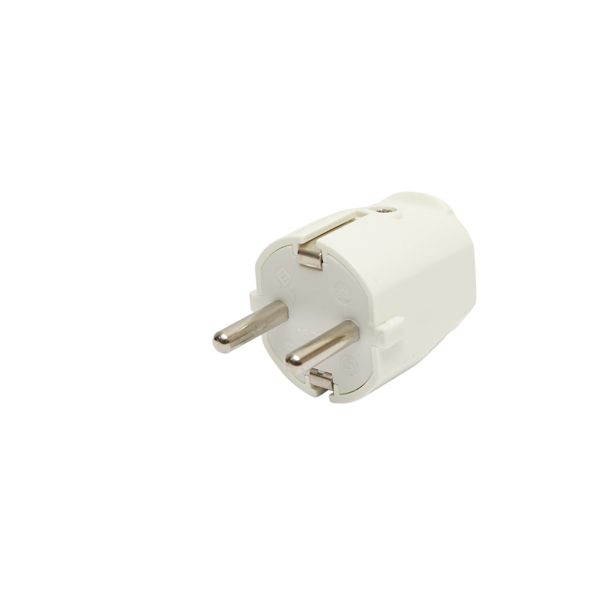 Schuko plug with grounding white 16A, 250V Breckner Germany