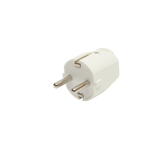Schuko plug with grounding white 16A, 250V Breckner Germany