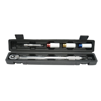 1/2 inch torque wrench set with 3 sockets 17, 19, 21 mm torque 40-210 Nm Breckner Germany