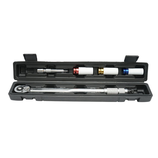 1/2 inch torque wrench set with 3 sockets 17, 19, 21 mm torque 40-210 Nm Breckner Germany