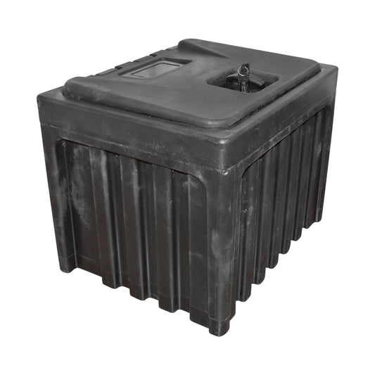 Tool box without support, made of black plastic 380x400x500 mm