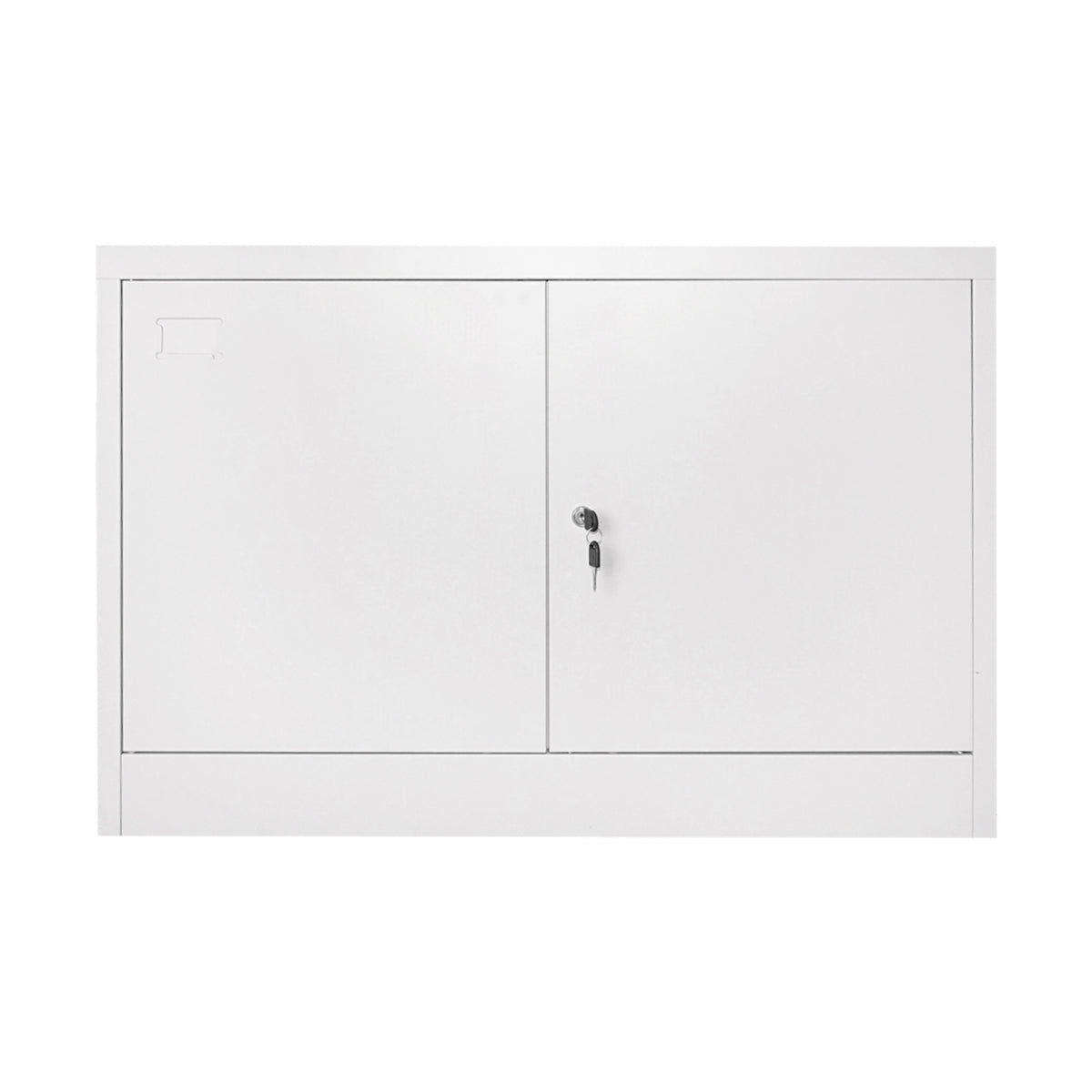 Metal cabinet 900x600x400mm with 2 secure doors, 1 shelf, gray Breckner Germany