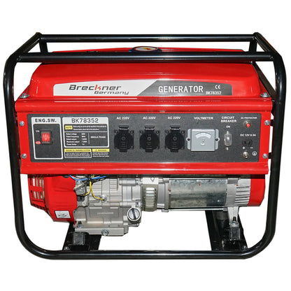 Gasoline electric generator 220V 7.5KW 50Hz, 17HP manual start Breckner Germany