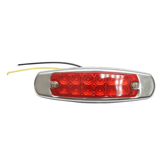 Side LED clearance lamp 24V, red 12 LEDs 155x46x13mm