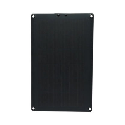 Portable solar photovoltaic system with 10W panel and voltage regulator for camping.