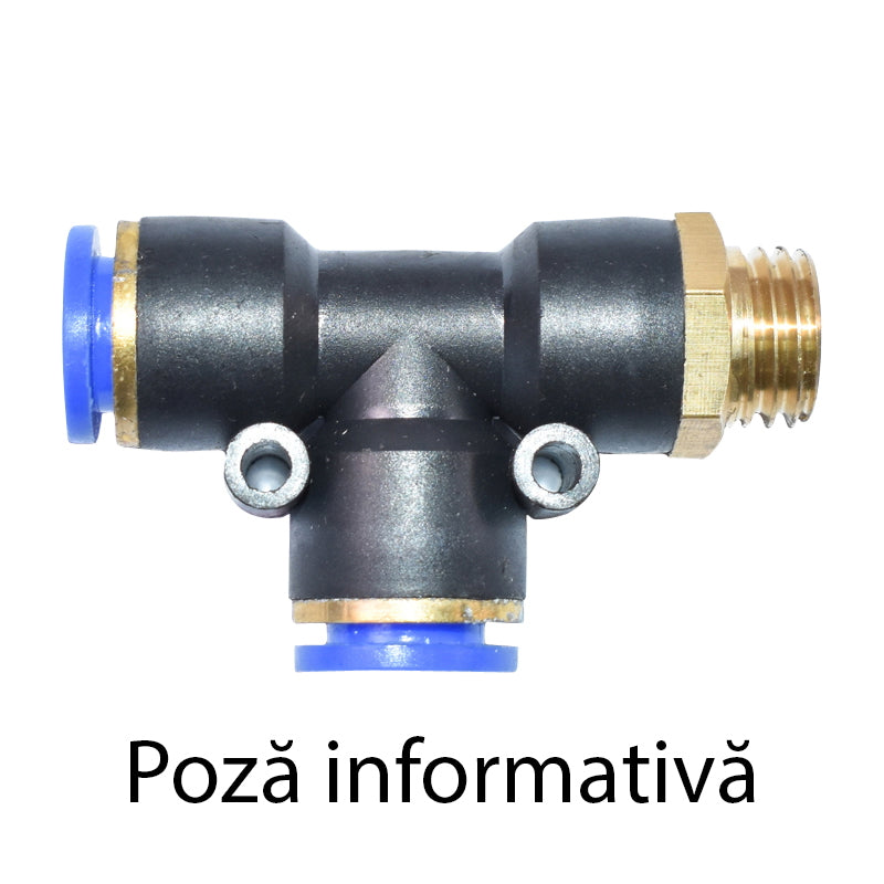 Quick T plastic connector and metal screw fi 8x8 with 1/4