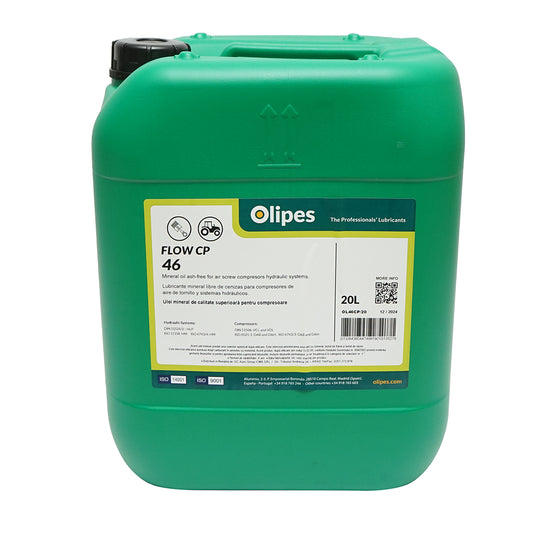 Olipes FLOW CP 46 mineral oil for compressors, pneumatic tools, vacuum pumps 20L