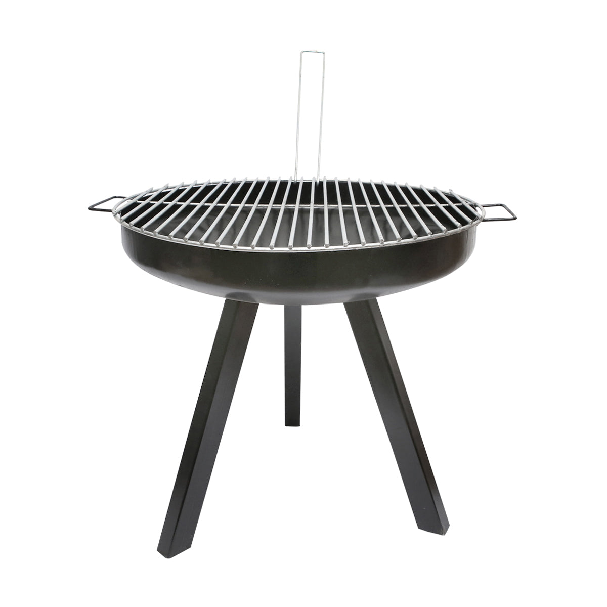 Round grill with grill and handles with 3 legs