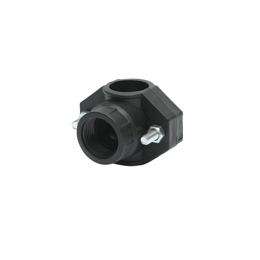 D25 mm compression connection clamp x 3/4 inch. PN10 for irrigation systems