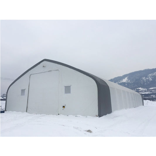 PVC industrial hall, width 15.25m, length 24.4m, height 7m with a metal load-bearing structure