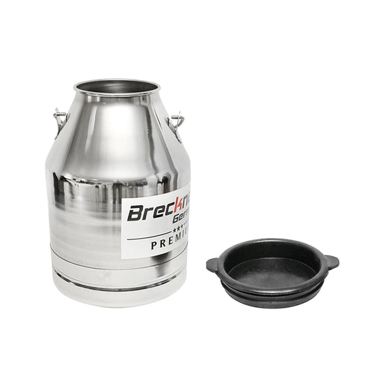 Stainless steel milk canister with lid 30L milking machine cows Breckner Germany