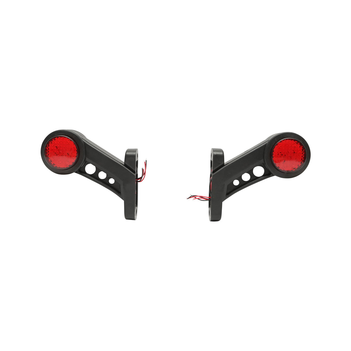 Set of side marker lamps with LED 12-24V, red-white, flexible PVC Breckner Germany