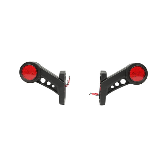 Set of side marker lamps with LED 12-24V, red-white, flexible PVC Breckner Germany