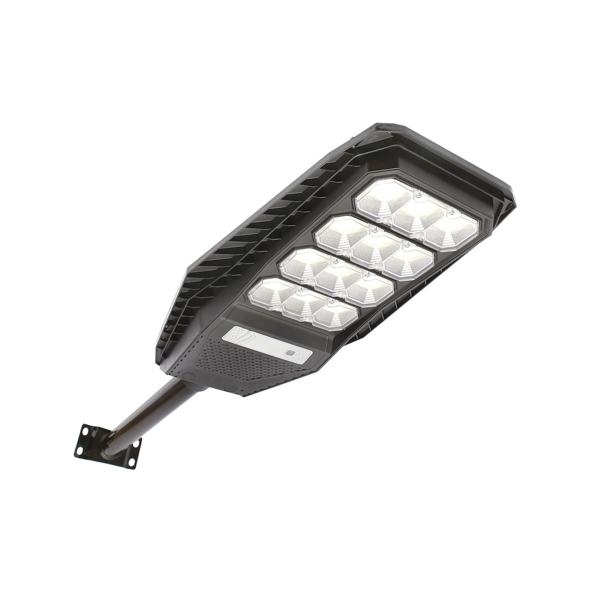 200W LED solar street lamp, 6500K, IP65 with solar panel, motion sensor and pole mount Breckner Germany