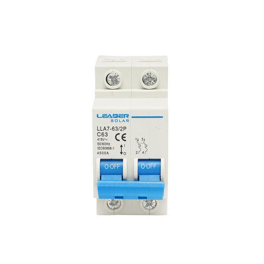 Automatic circuit breaker type 2P-63A-415VAC Leader