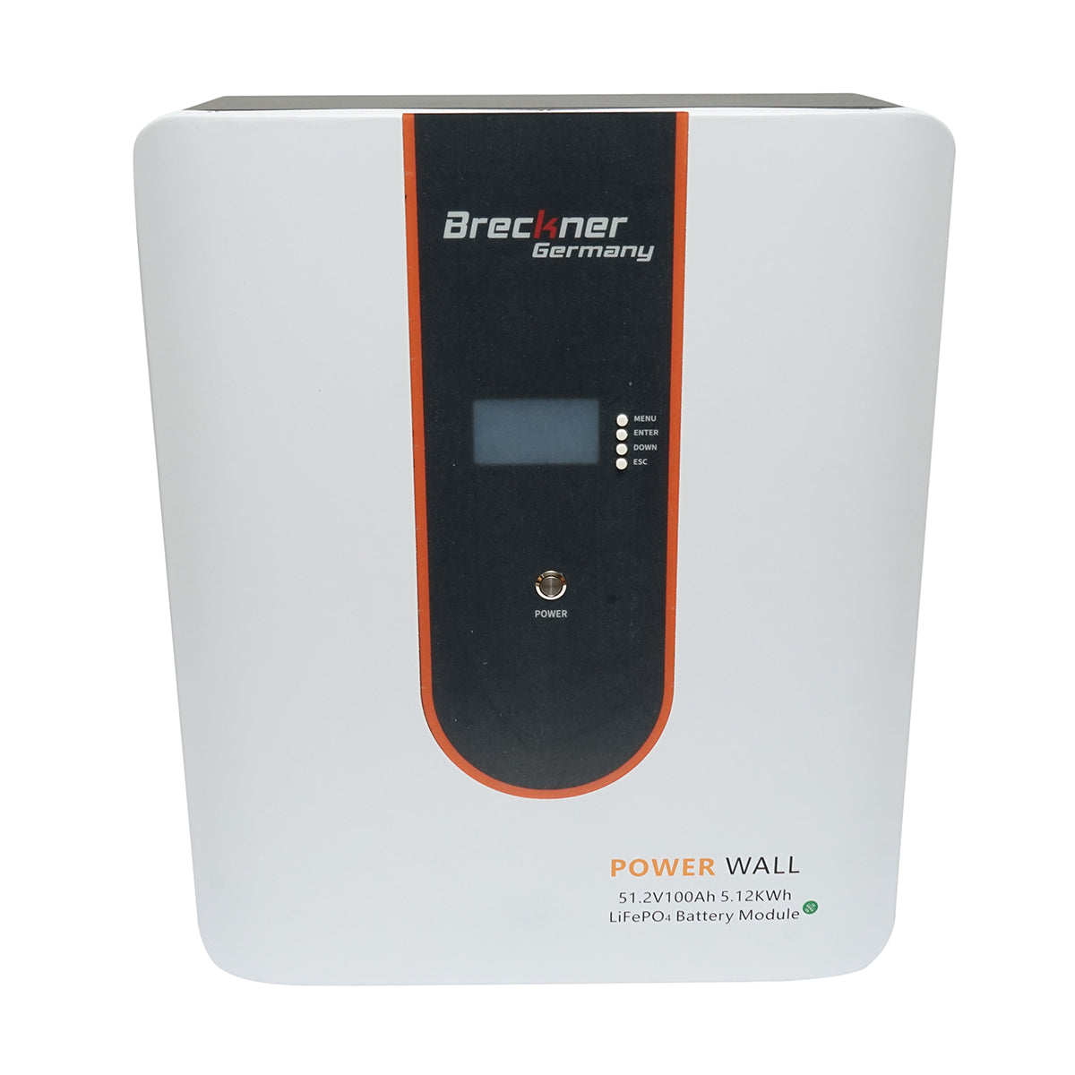 Li-ion LifePo4 battery 5.12KWA, 51.2V, 100Ah with BMS, Bluetooth, LCD display and temperature protection Breckner Germany