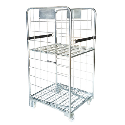 Warehouse trolley with 2 sides, container type, 500Kg