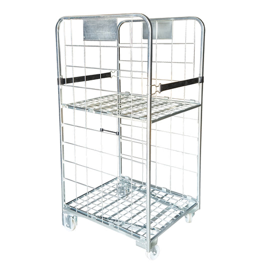 Warehouse trolley with 2 sides, container type, 500Kg