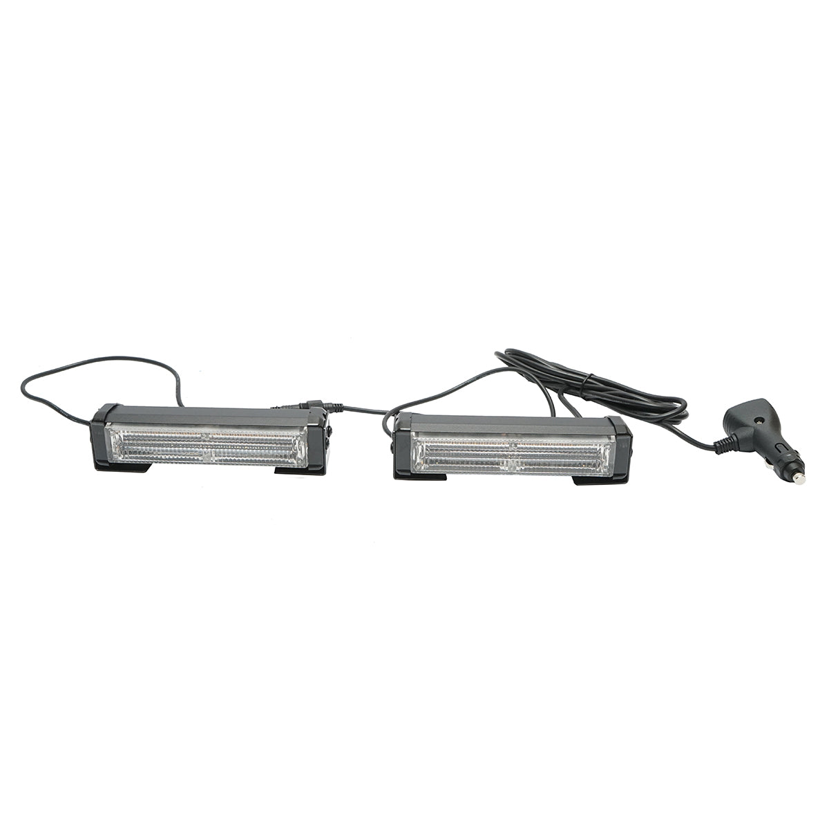 Set of 2 12V LED strobe lamps, 18W, 5 colors, aluminum casing 165x42x42mm