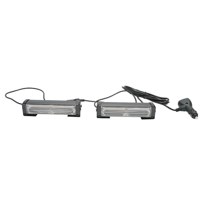 Set of 2 12V LED strobe lamps, 18W, 5 colors, aluminum casing 165x42x42mm